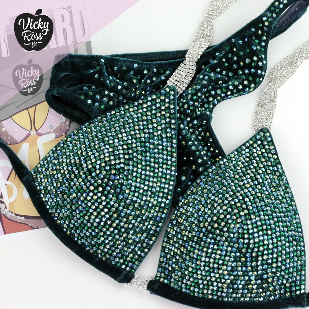Pro Multi Color Emerald Npc Ifbb Fitness Bikini
